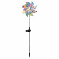 Creative Solar Powered Windmill Lamp Rotating Waterproof Turning Windmill Lawn Lamp Colorful Realistic Landscape Stake Lights Vue Windmill Lamp