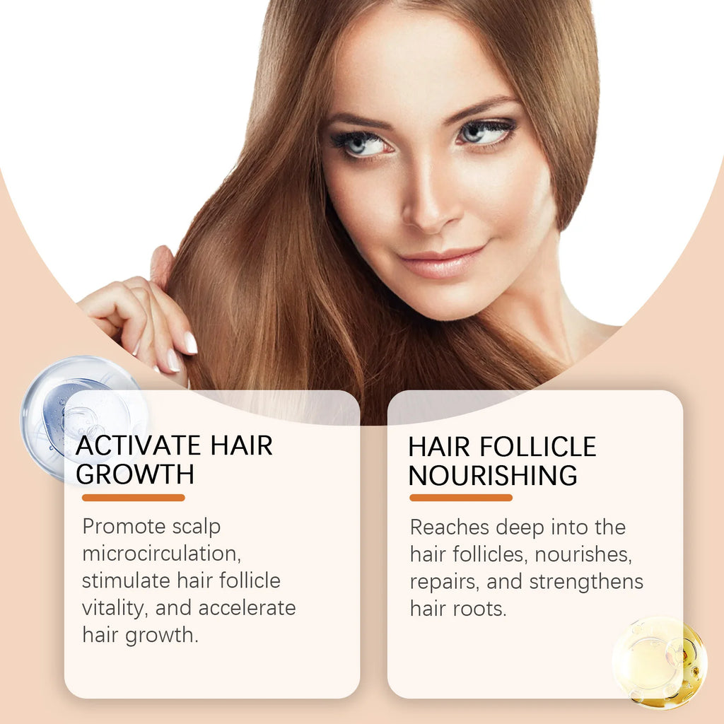 Hair Growth Serum Ampoules - Nourishing Scalp Serum for Promoting Hair Growth, Enhancing Follicle Health and Nutritive Care Vue