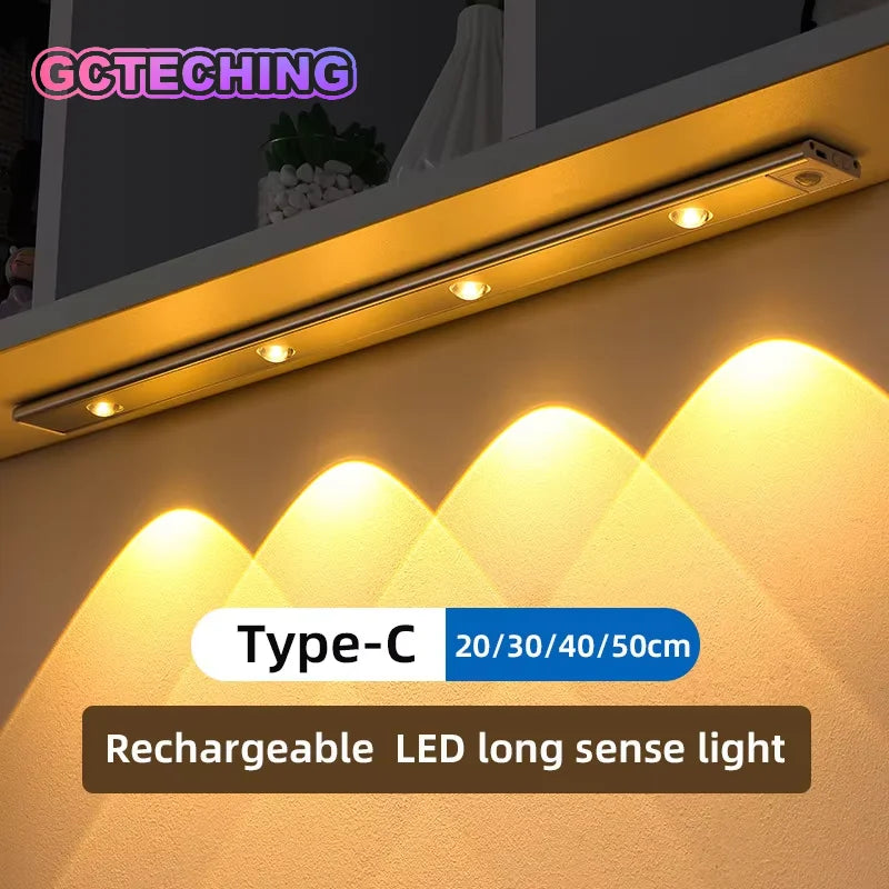 LED Motion Sensor Wireless Ultra Thin Night Light USB LED Wine Cooler Light for Kitchen Cabinet Bedroom Wardrobe Indoor Lighting Vue