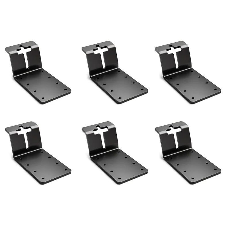 ABKW-For Wood Fence T Post Bracket, For Sign Mount Hardware- T Post Hanger For Sign, Birdhouse Mailbox Camera(6 Pcs) Vue
