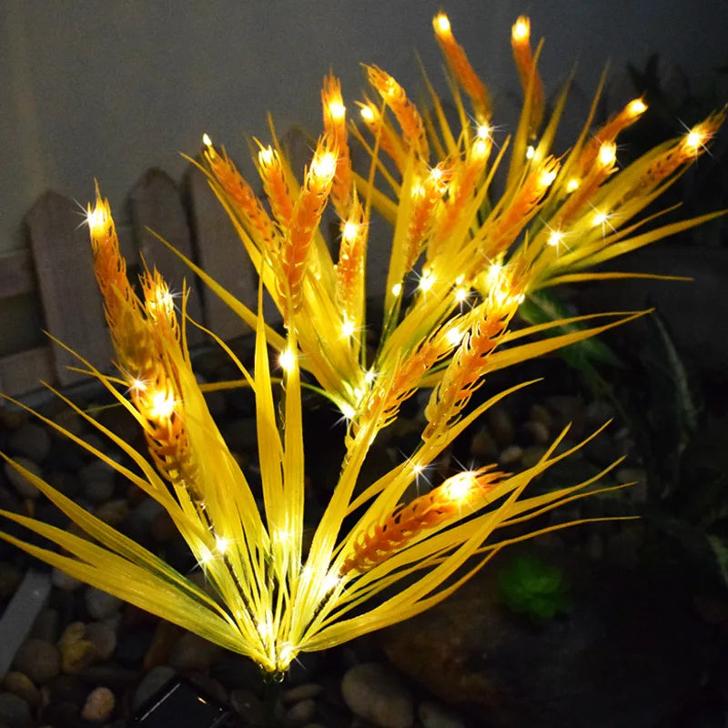 Solar-Powered Autumn Harvest Decor Wheat Lawn Light Garden Stake LED Outdoor Decor Perfect for Yard & Patio Ambiance Garden Vue