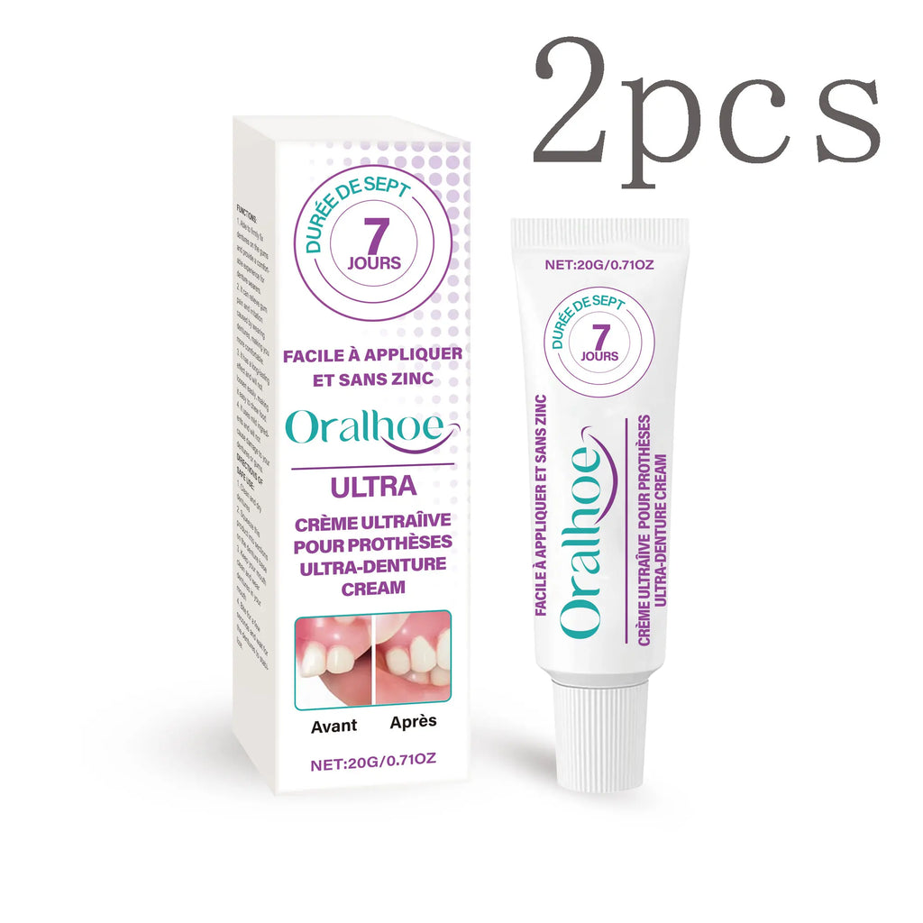 Denture Adhesive, Comfort Care, All-Day Secure Hold, Beautiful Smile Enhancement, Easy to Apply & Long-Lasting, Safe for Daily U Vue 2pcs