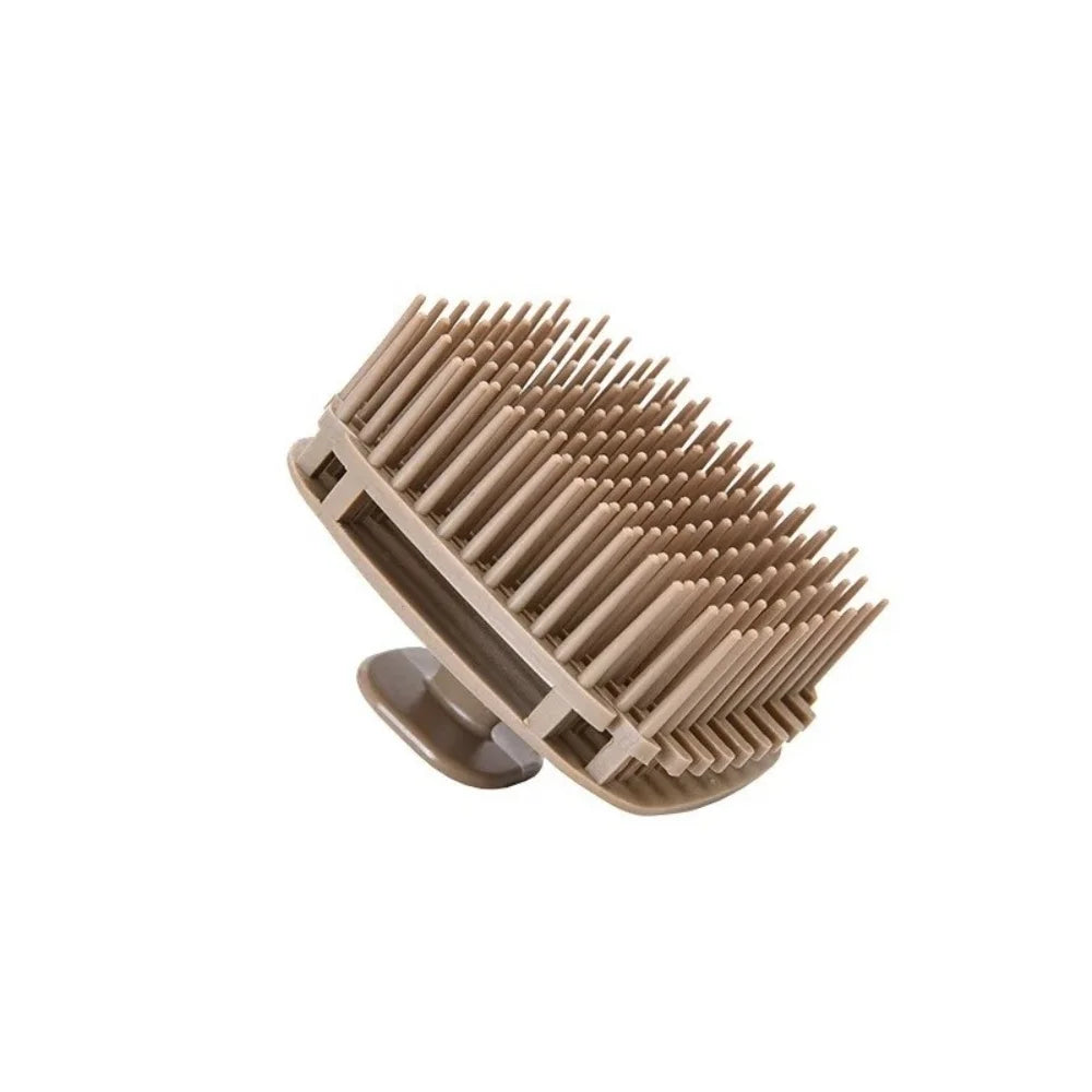 Square Soft Silicone Scalp Massager Shampoo Brush Shower Hair Washing Comb Meridian Massage Home Salon Hair Care Tool Vue Dark Mocha No plug