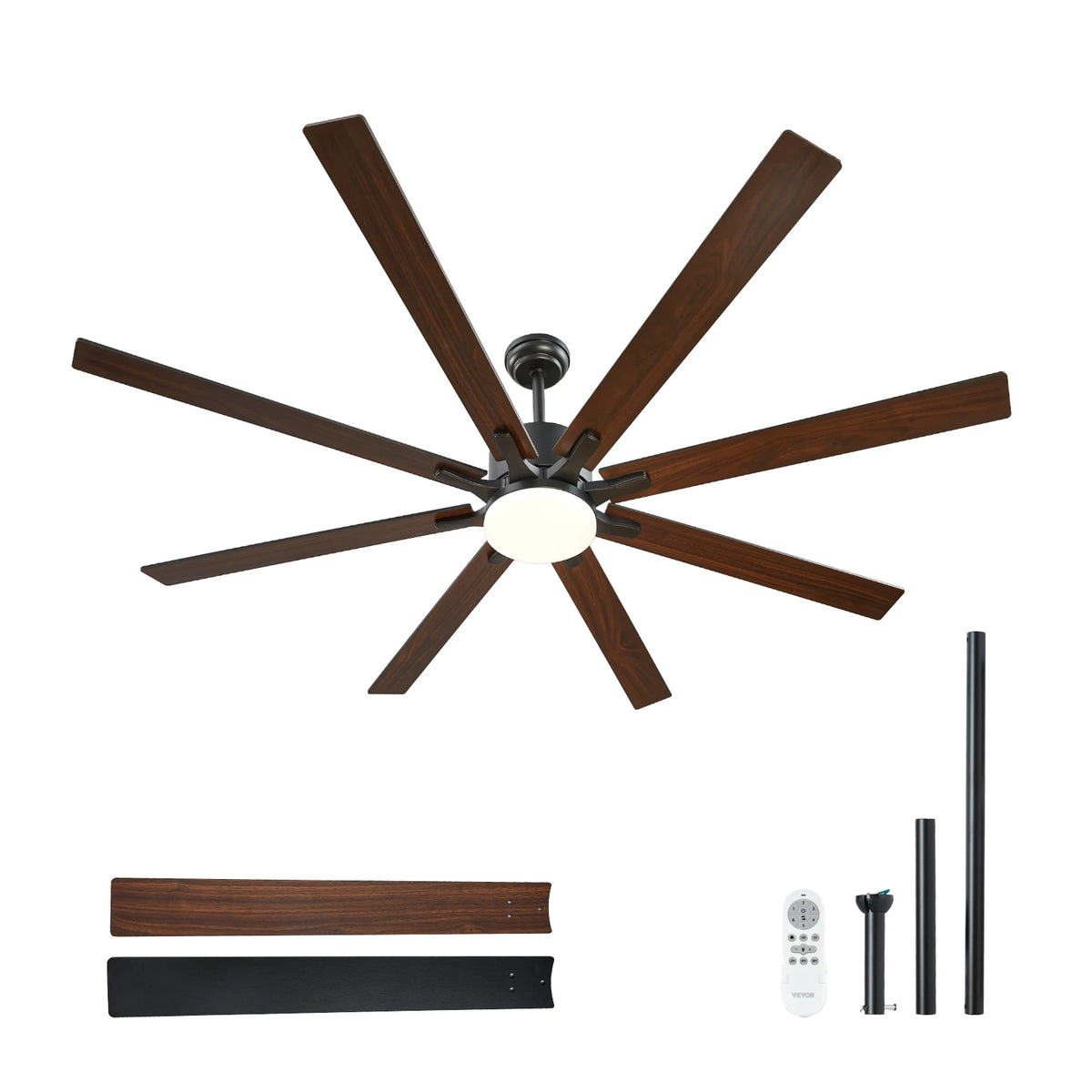 84" Ceiling Fan with Light | 6-Speed Remote | Dimmable DC Motor Ceiling Fan with Light Vue