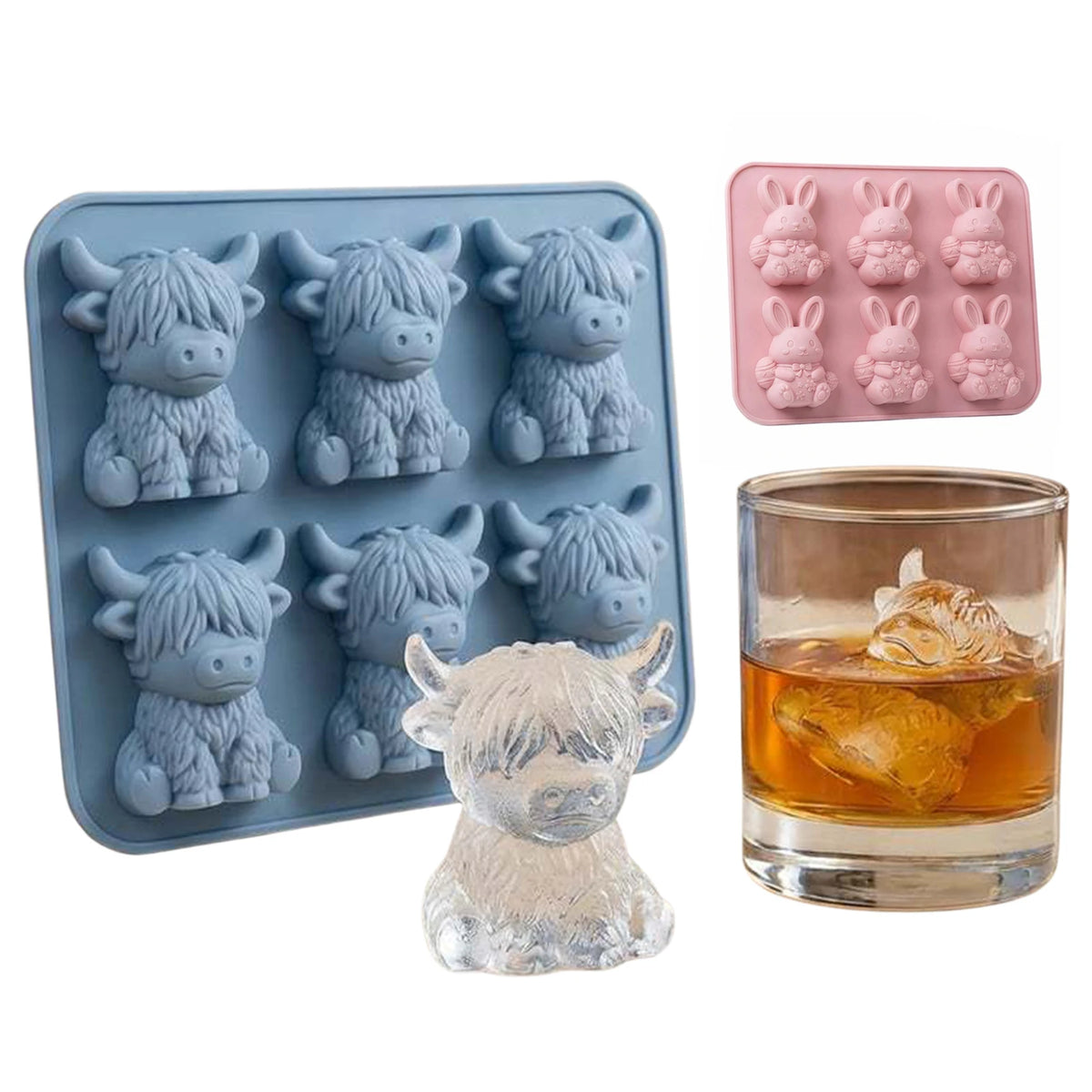 Easter Bunny Silicone Mould – 6 Cavity Candle & Soap Casting Silicone Craft Mould Vue