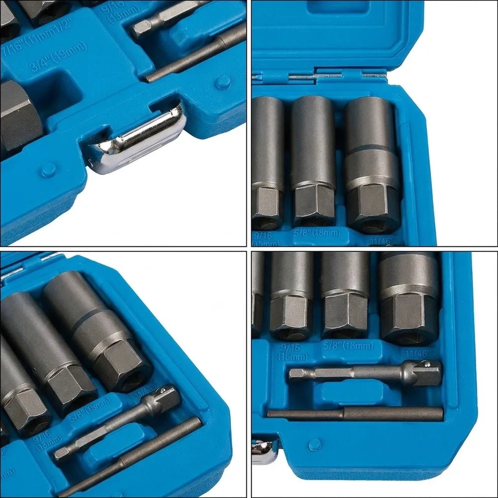 11-Piece Bolt & Screw Extractor Set – 3/8" Drive Socket Kit Bolt Extractor Set Vue