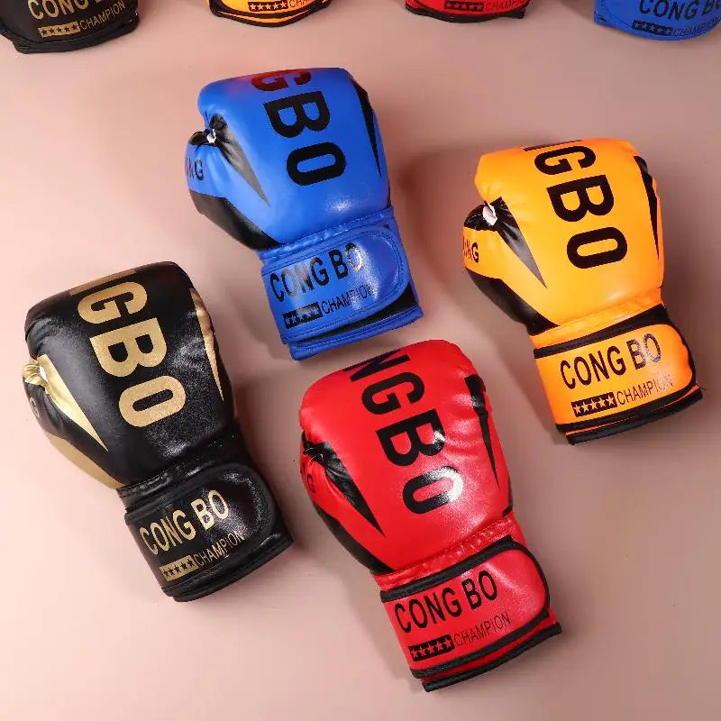Kids Professional Boxing Training Sparring Gloves PU Leather