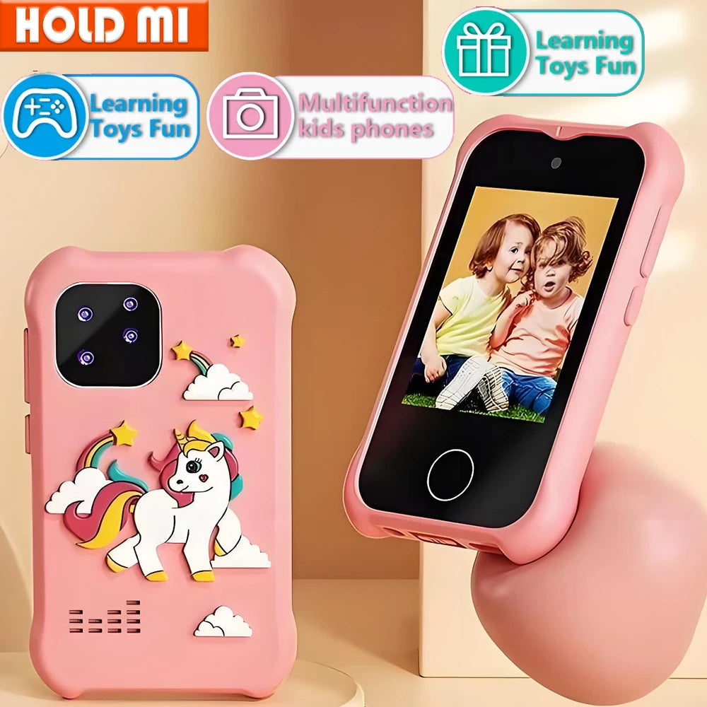 Kids Smart Phone Toys Dual Camera Touch Screen Phone Children Digital Camera 32G SD Card Option Boys Girls Birthday Gifts Vue