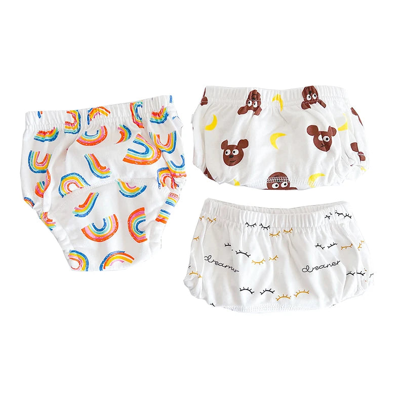 vvocci Diaper Reusable lot Training Pants 3 Pieces 6 Layers Bebe Cloth Washable Cotton Elastic Waist Cloth Diapers 8-18KG Nappy Vue