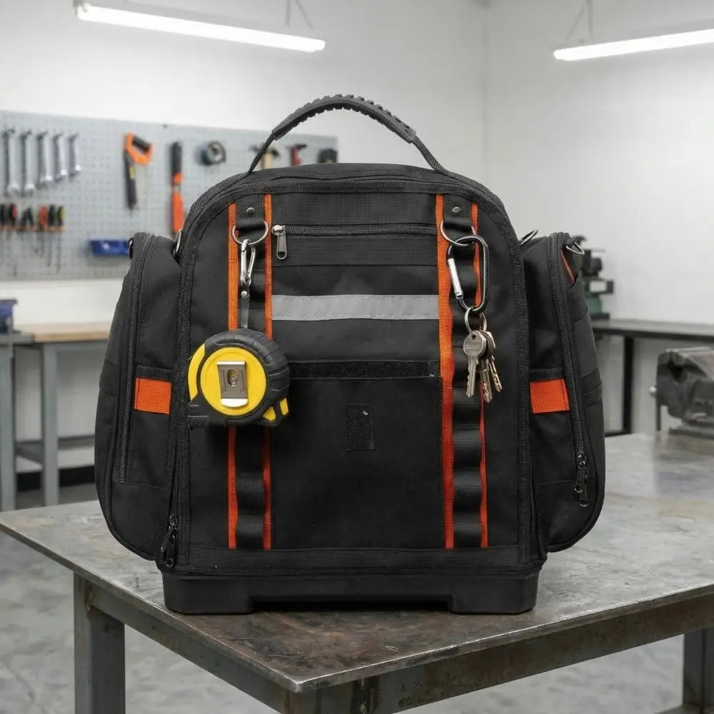 Durable Heavy Duty Tool Bag Adjustable Strap Oxford Material Organizer Case Thickened Wear-Resistant Portable Storage Work Use Vue