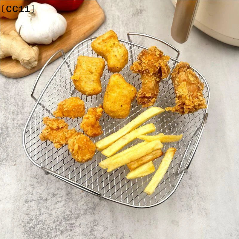 Air Fryer Grille Suitable Fryers Oven Grill Stainless Steel Stackable