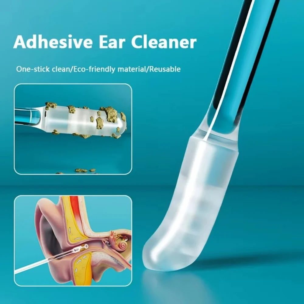 Soft Silicone Sticky Ear Wax Removal Tool Disposable Reusable Ear Cleaner Spoon Cotton Swabs For Adults Kids Ear Cleaning Tool Vue