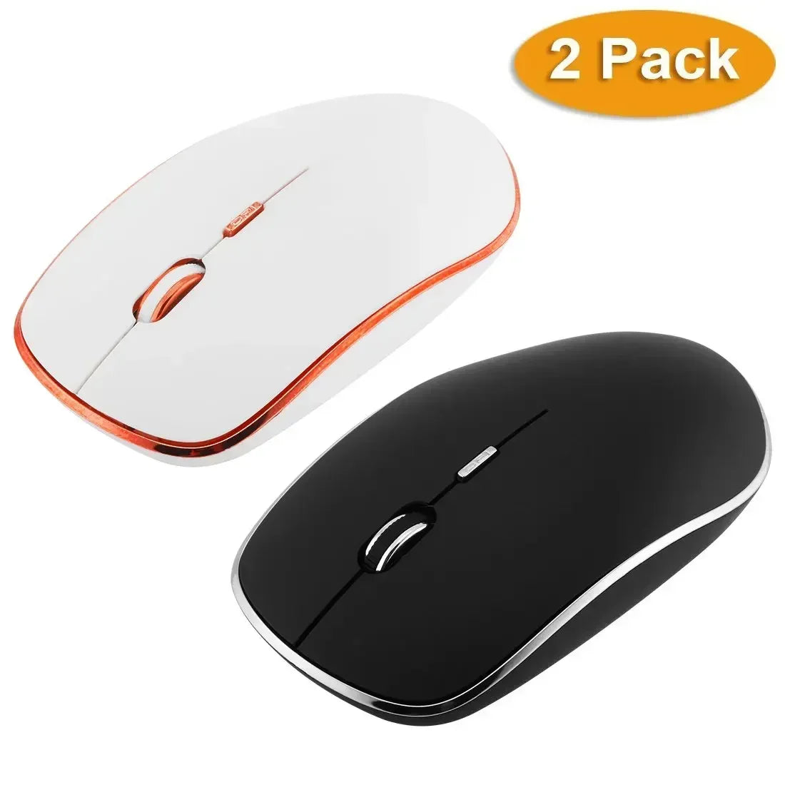 Silent Wireless Computer Mouse 2.4G with 1800DPI Adjustable Optical Click for PC Laptops Nano Receiver Included Vue
