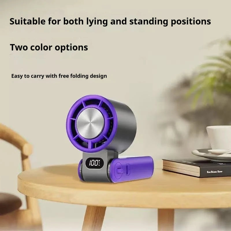 Portable Turbo Handheld Fan 3600mAh Rechargeable 100 Speeds