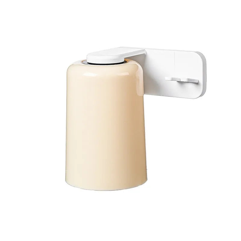 Magnetic Suction Toothbrush Cup Holder Wall Mounted No Drilling Toothbrush Storage Rack Bathroom Accessories Vue yellow