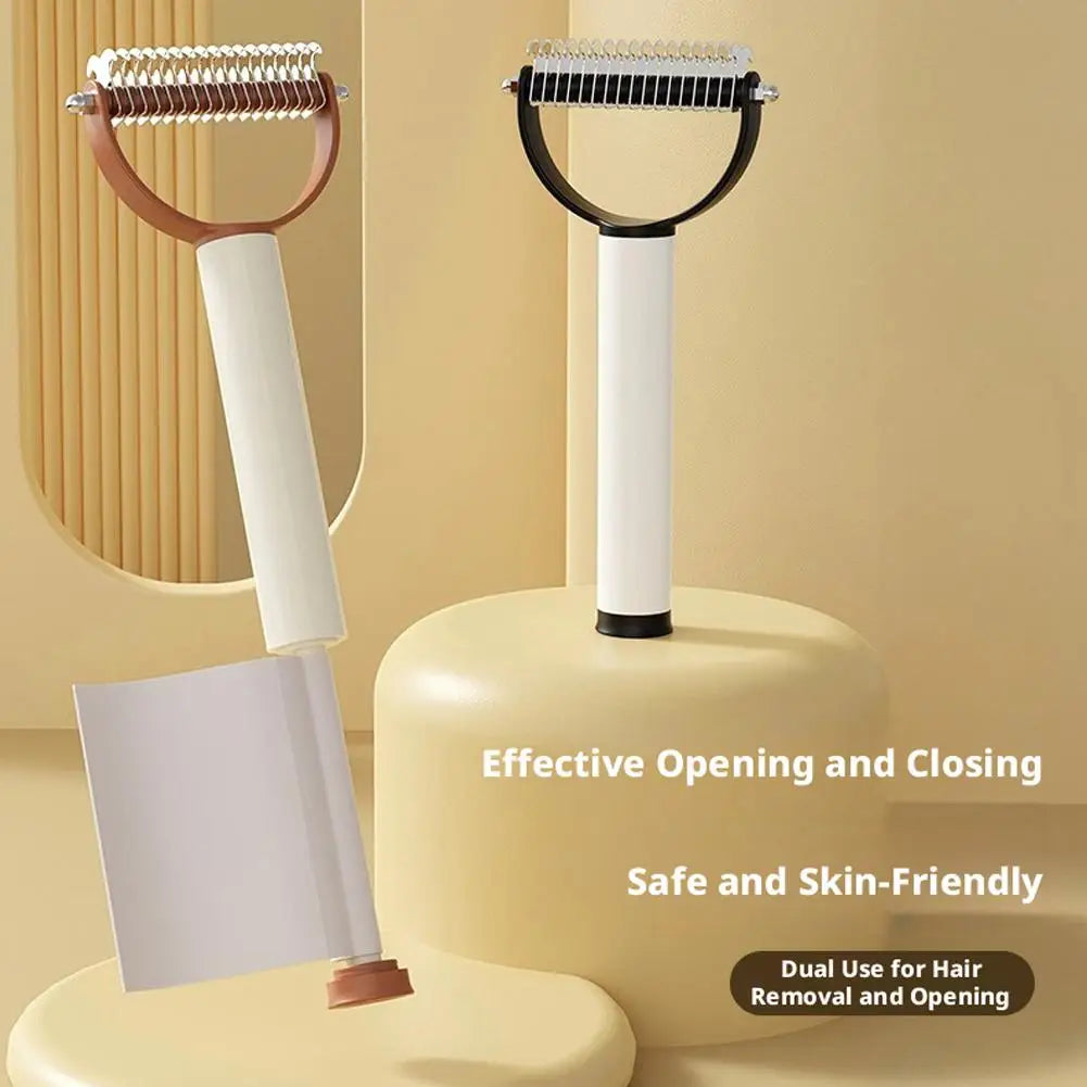 Sticky Hair Paper Pet Double-sided Open Knot Combing Artifact Dog Cat Hair Removal Brush Needle Rake Comb Two-in-one Pet Comb Vue