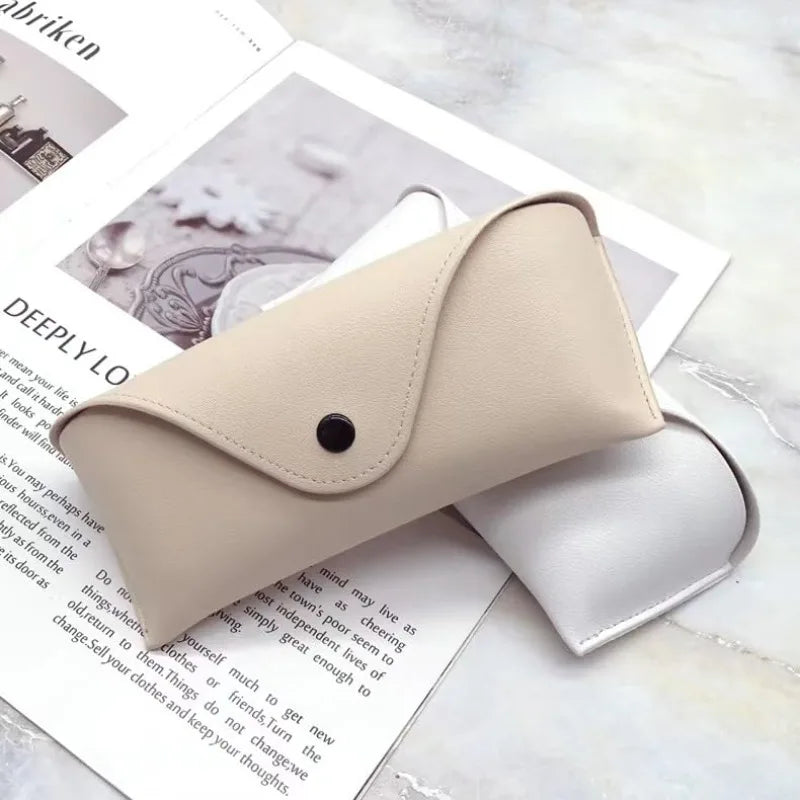 Glasses Bags Summer Glasses Box Solid Color High-end Pu Leather Sunglasses Myopia Glasses Pressure Resistant Sunglasses Boxes Vue