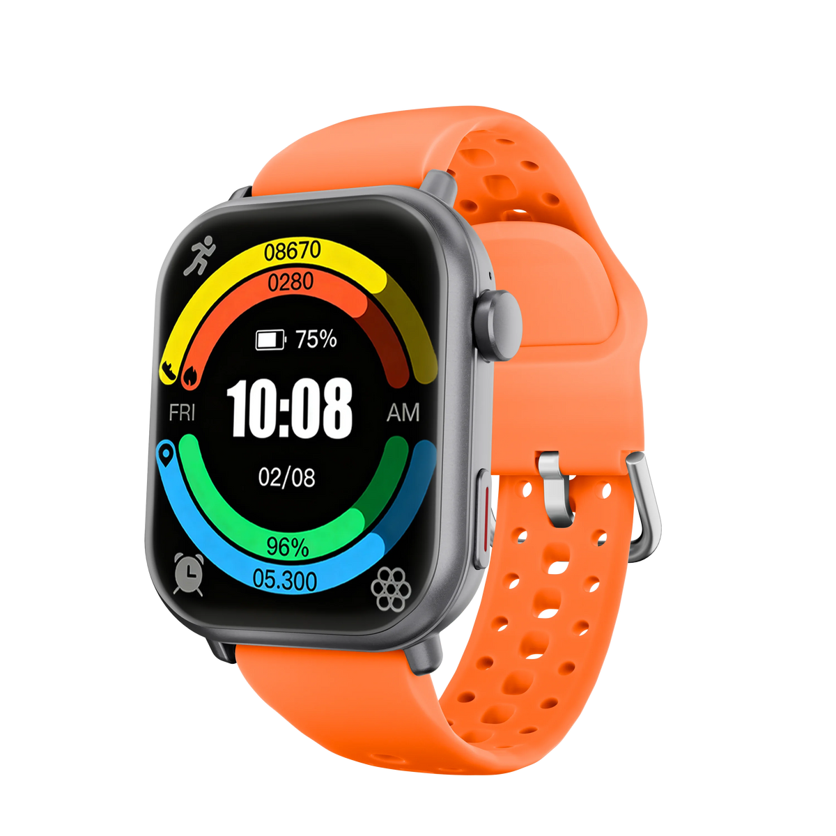 NEW Sport Smartwatch for Android&IOS Bluetooth Call Voice Assistant 1000mAh Large Battery Music Control Men Women Christmas Gift Vue Silicone Orange outdoor sport watch