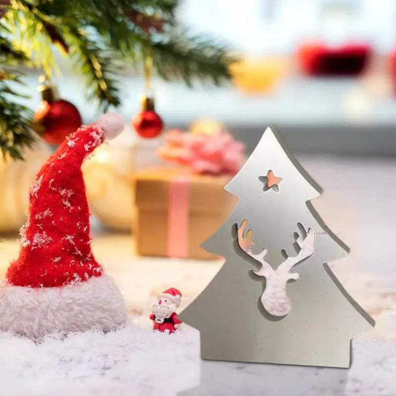 Silicone Christmas Tree Mold – Candle Holder & Resin Casting Silicone Craft Mold Vue