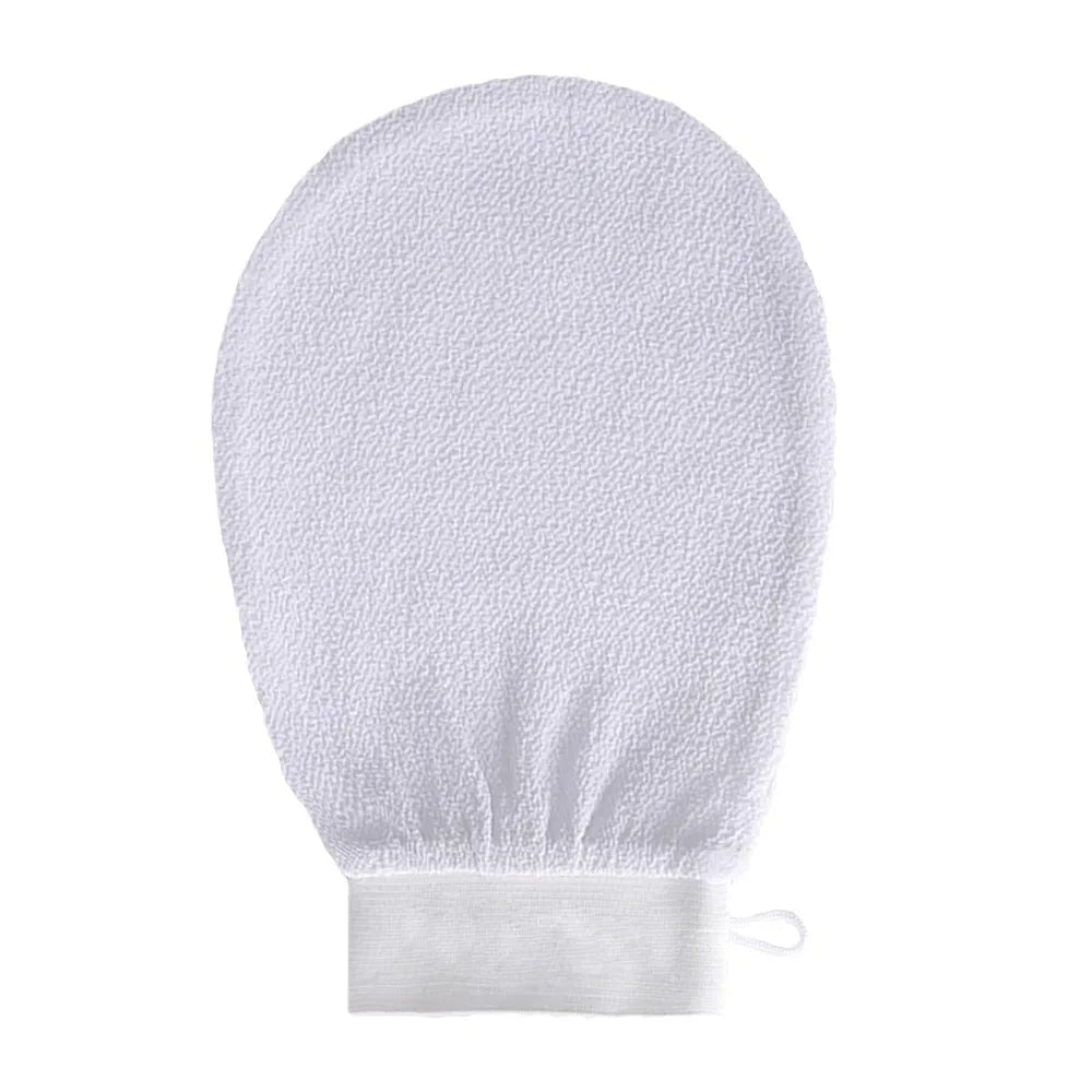 vvocci 1PC Exfoliating Facial Massage Gloves Back Scrub Dead Skin Scrub Durable Multi Color Deep Cleansing Towels For Shower Vue viscose M73 White