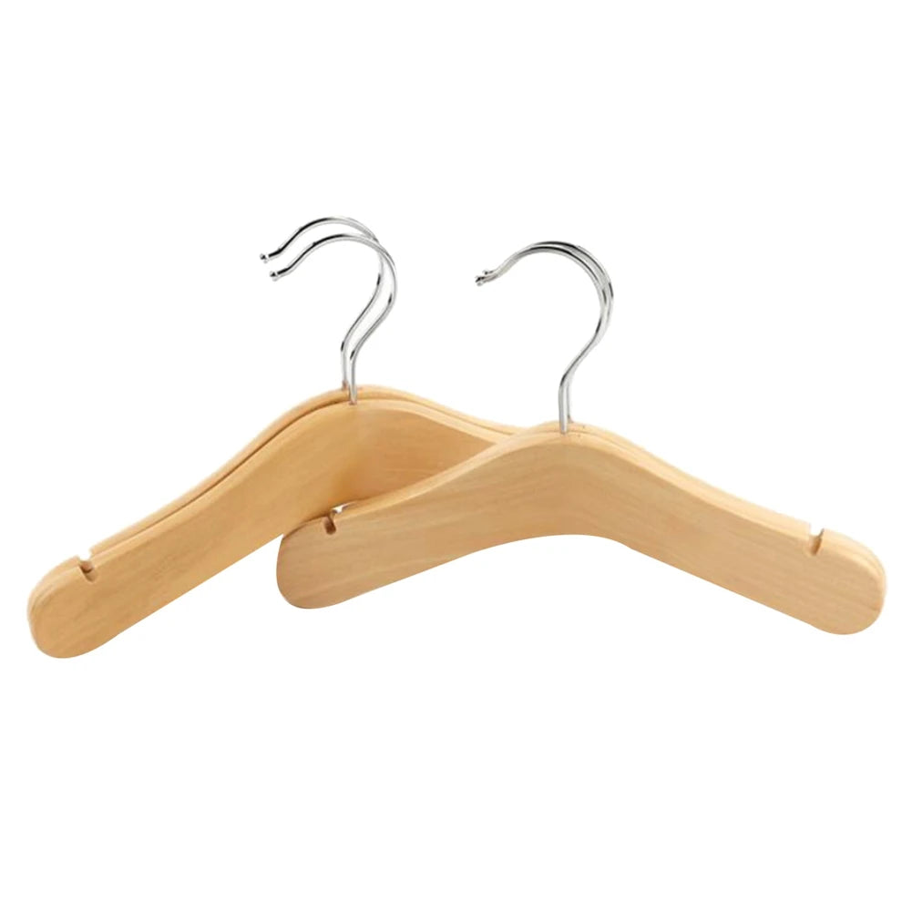 ABKW-Wooden Baby Hangers,Kids Hangers,Notched Shoulder Design For Children Clothes,Decoration Hanger,20 Pack,Small Vue
