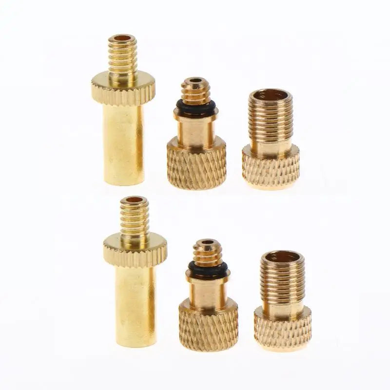 Universal Brass Bicycle Valve Adapter Presta Schrader Dunlop Converter Multi-Type Inflation Adaptor For Bike Pump Inflation Vue 2Sets
