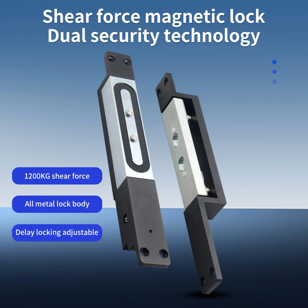 DC 24V 12V Concealled Shear Lock Electromagnetic Embedded Electric Magnetic Lock For Door Access Control System With Time Delay Vue