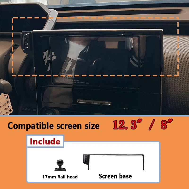 12.3" / 8" For Toyota bZ4X Accessories 2023 2024 2025 Subaru Solterra MagSafe Magnetic Screen Car Phone Holder Adjustable Mount Vue Base 1PCS