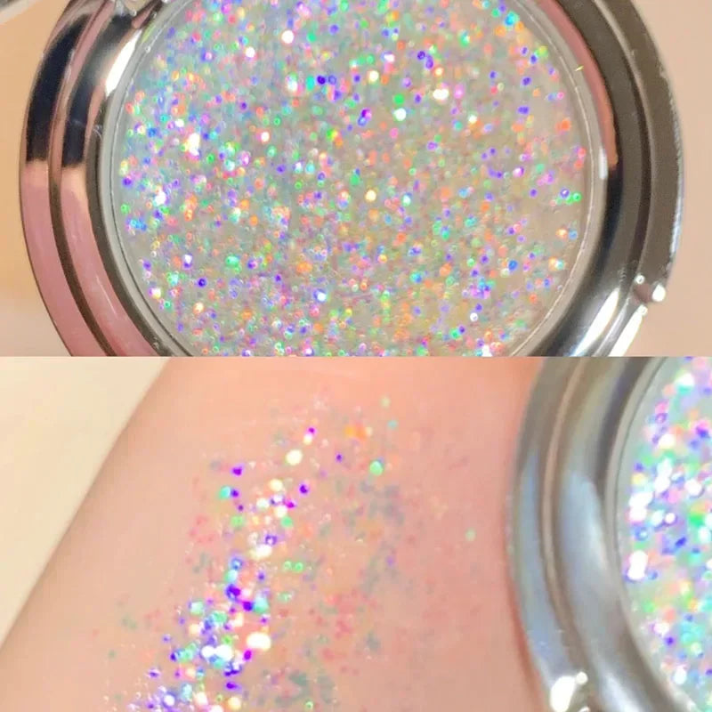 Disappears Glitter Eyeshadow Palette Purple Sequins Pigment Crystal Mud Shining Eyes Makeup Waterproof Lasting Midnight Party Vue