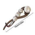 S Shape Elegant Twist Barrette Pearl Decor Non Slip Jaw Fashion Twist Clip Hair Barrettes Ponytail Holder Women Hair Accessories Vue B