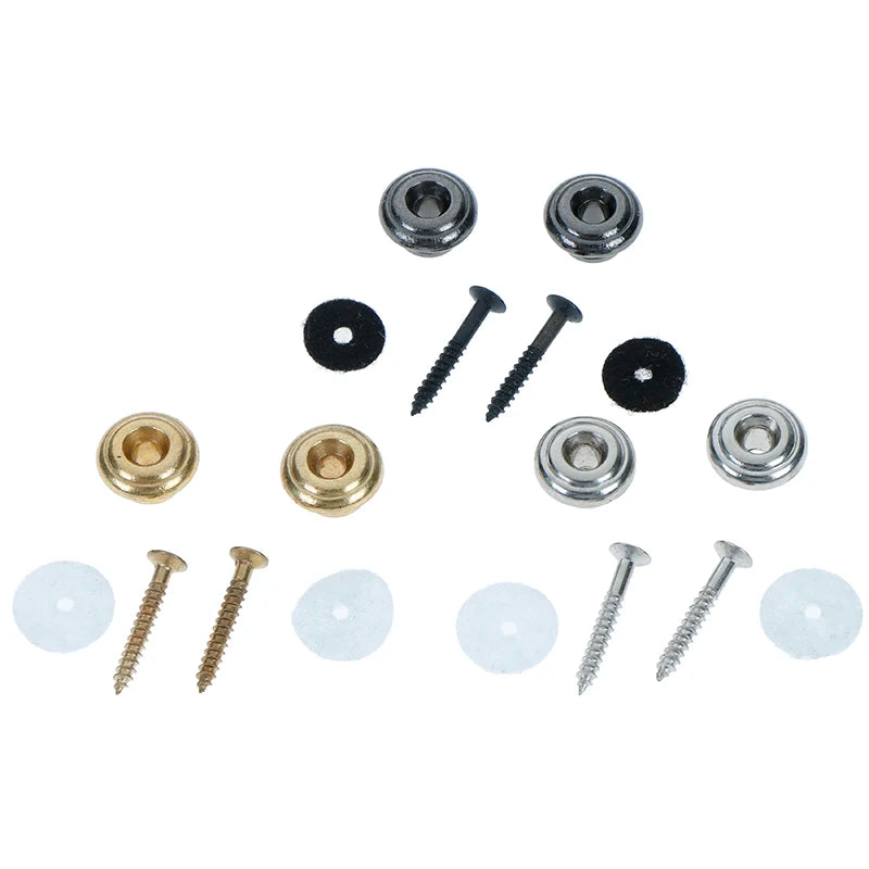 1 Pair Mushroom head guitar strap buttons locks with mounting screws Vue