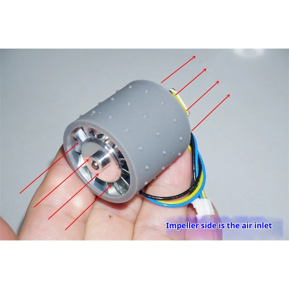 12V 60W 100000RPM High Speed Ducted Fan 3S Brushless Motor Violent Blower 13-Blade CNC Aluminum Impeller 28.8mm EDF Turbo Fan Vue
