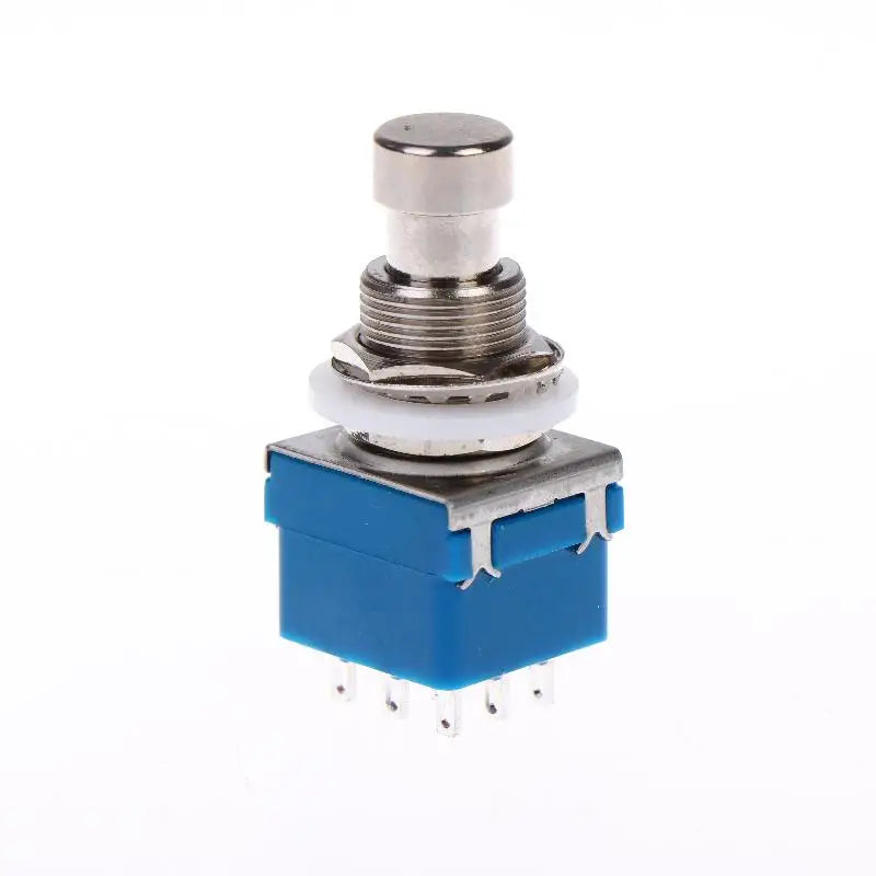 1/3Pcs Button Direct Conversion Switch 9 Pin 3PDT Latching Guitar Switch Guitar Effects Pedal Box Stomp Foot True Bypass Vue Blue 3pcs