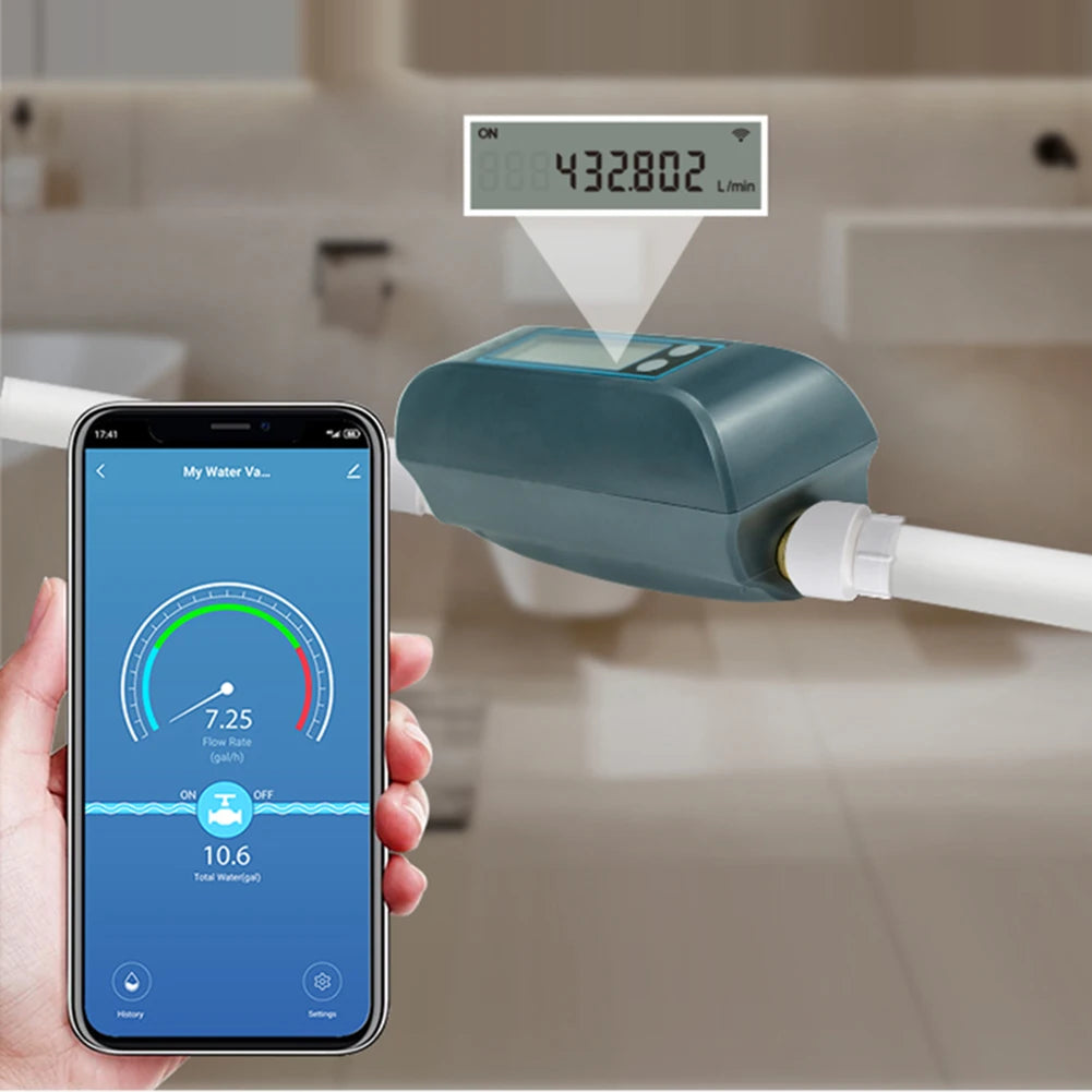 APWIKOGER DN20 WiFi Smart Water Valve – App & LCD Control Smart Water Valve Vue