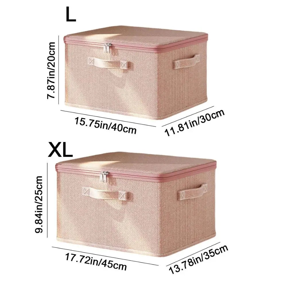 Large Capacity Clothes Quilt Storage Bag Stackable Foldable Clothing Sorting Box Dustproof with Zipper Wardrobe Organizer Vue