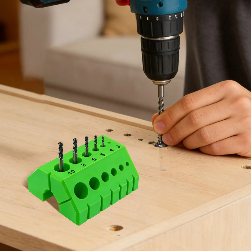 3D Printed Drill Guide Bit Block 45 90 Degree Angle for Straight Holes Cabinet Woodworking Door Drawer Handle Installation Vue