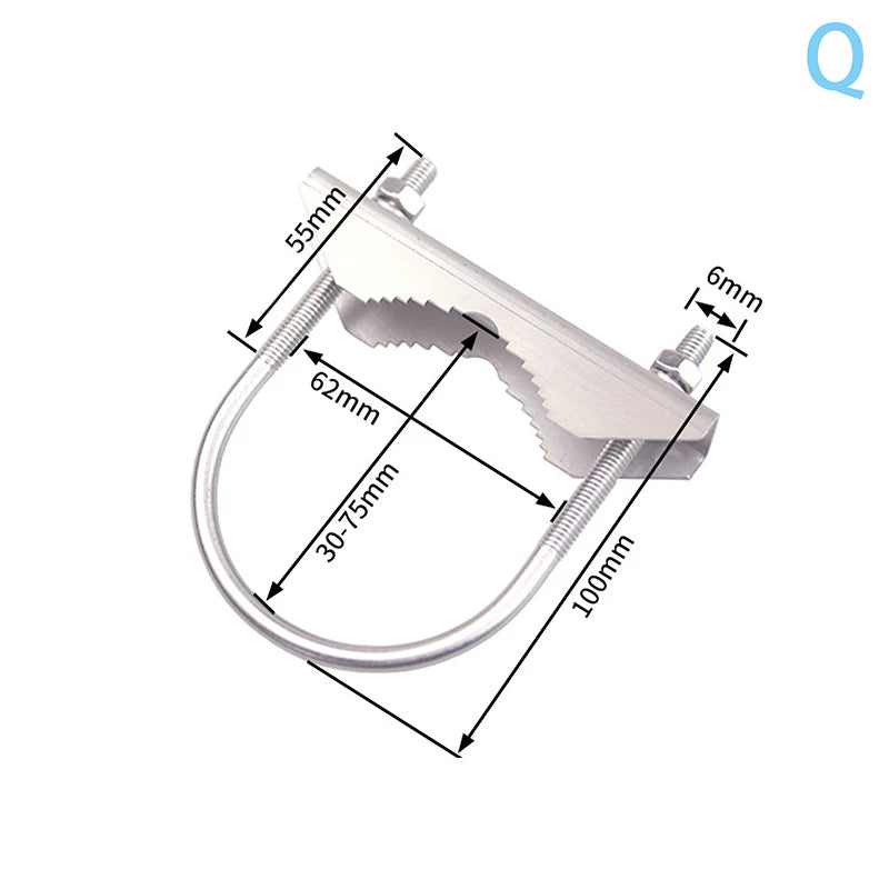 M6 U Bolts Mounting Hardware Heavy Duty Anti-Rust Mast To Mast Clamp V Jaw Block Mount Bracket Kit For Outside Home Antenna Vue A17