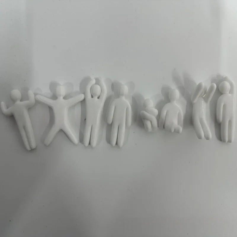 3D Printed Abstract Figurines Set of 8 | Desktop Décor Statues Decorative Figurine Set Vue 8P