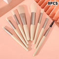 8/10pcs Makeup Brush Set Professional Super Soft Detail Brush Blush Brush Foundation Concealer Eyeshadow Brush Beauty Tools Vue Nude