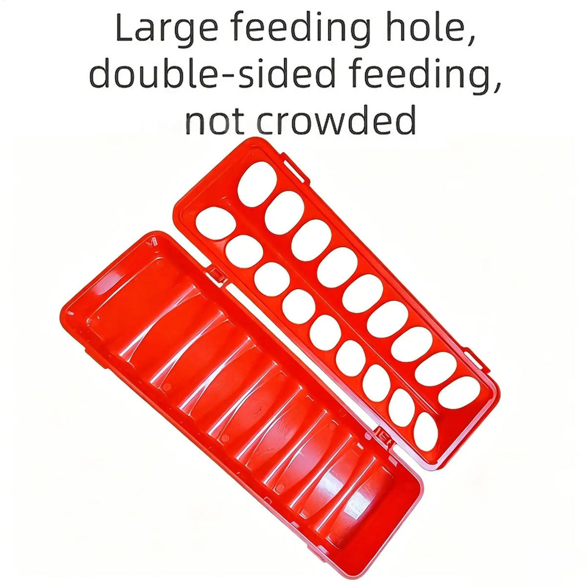 18 holes Multi-bird Feeding Trough Anti-Leak Easy-Fill Animals Bowl Chicken Feeder Drinker for Chicks Ducklings Goslings Quail Vue