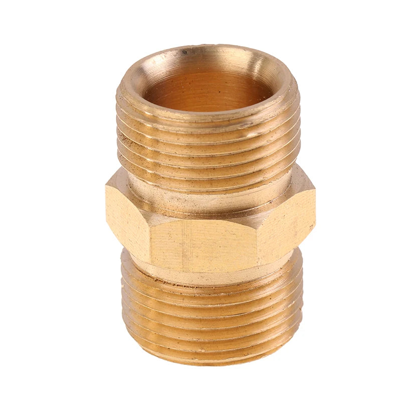 1PCS Copper M22 14mm And 15mm Male Thread Female Hose Coupler Adaptor High Pressure Washer Hose Extension Connector Adapter Vue