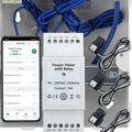 Tuya Smart WiFi Bidirectional 3 Phase Energy Meter 3 Way with 80A Clamp Din Rail App Monitor Solar Power Electricity Statistic Vue Default Title