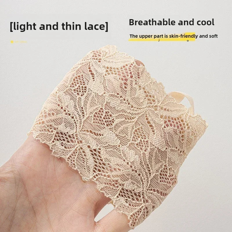 1-10Pairs Women Half Toe Socks Lace Trim No Show Anti Slip for High Heels Pumps Flats Breathable Thin Invisible Summer Vue
