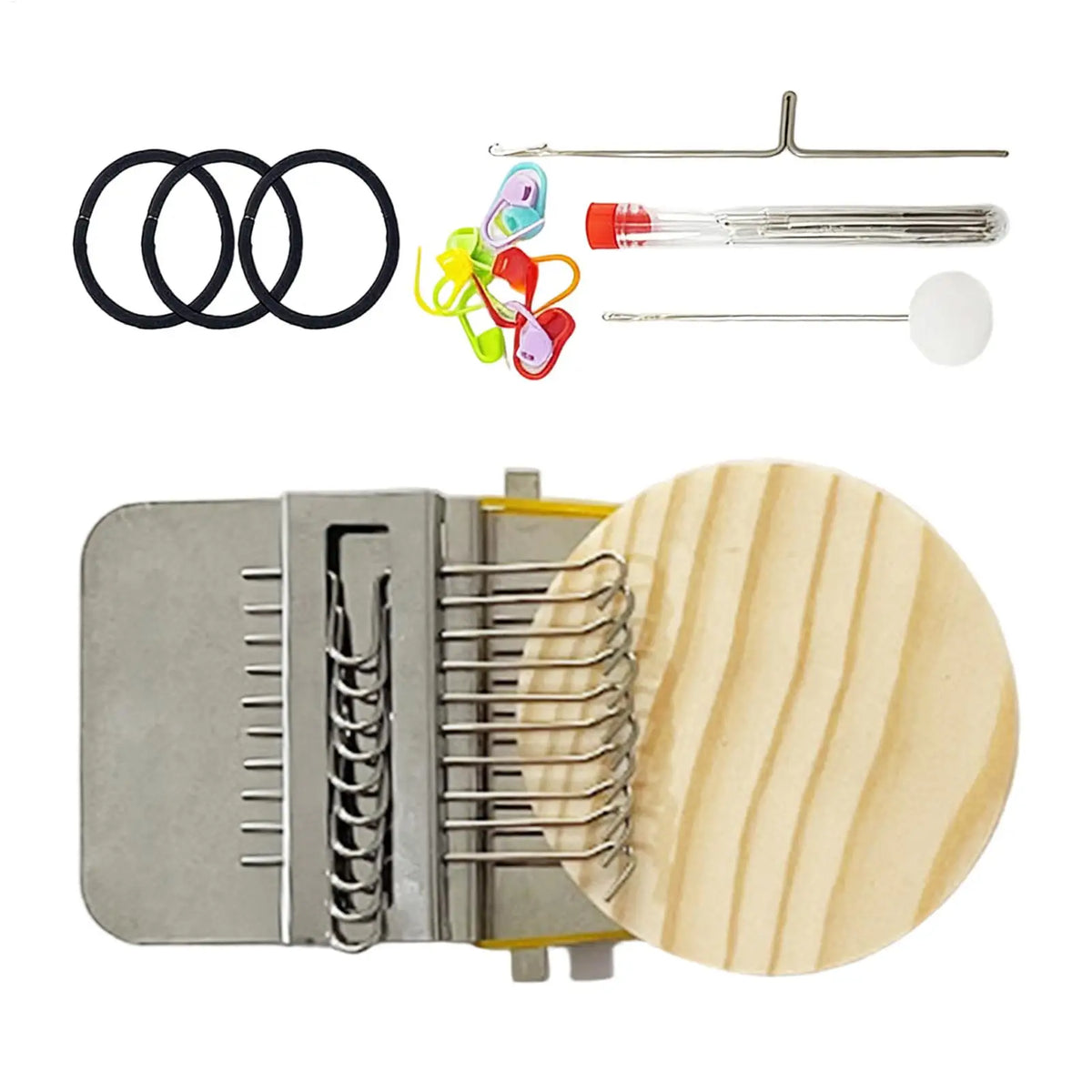 10 Pin/28 Pins Knit Patch Loom Kit Patch Darning Sewing Tool Knitting Looms For Beginners Crochet Embroidery Craft Arts Yarn Vue