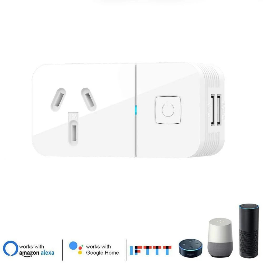 AC85-265V Socket Tuya WIFI Smart Electrical Power Plug 10A Timing Socket Remote by Alexa Google Home with Overload Protection Vue Default Title