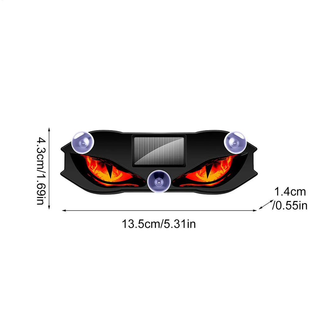 Great Portable Solar Powered Windshield Eyes Wireless Dynamic LED Warning Sign for RV Car Camper Home Holiday Party Front Rear Vue