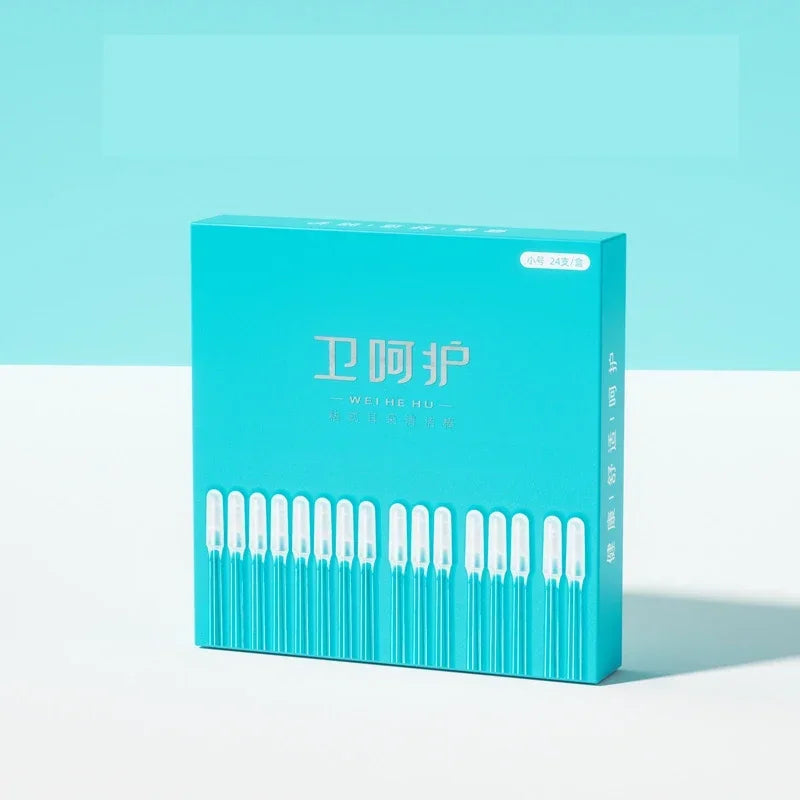 Disposable Sticky Ear Swabs Earwax Remover For Olders Adult Kid Pick Reusable Ear Cleaner Soft Silicone Ear Wax Removal Tool Vue A0401-24pcs-Large