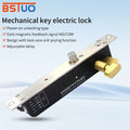 DC 12V/ 24V Fail Secure Electronic Drop Bolt Lock for Door Access Control Deadbolt Lock with Mechanical Key Cylinder Time Delay Vue Default Title