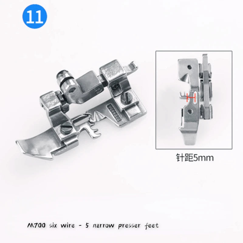 Narrow Presser Foot M700 M800 EX5200 Overlock Serger 4/5 Thread Overlock Presser Foot Vue M700 six wire