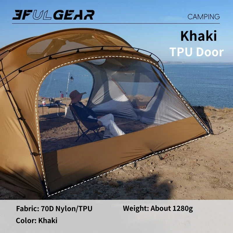 3F UL GEAR Beetle 16 2.0 Tunnel Tent – 6-10 Person, 4 Season Tunnel Camping Tent Vue